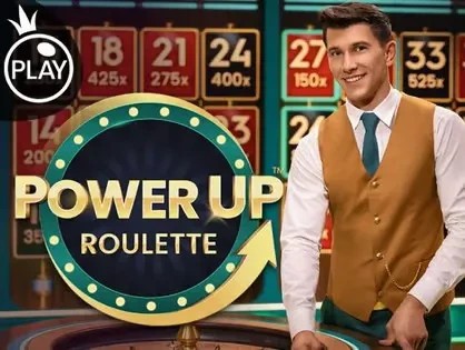 Power UP Roulette logo by Pragmatic Play at GrizzlysQuest Casino