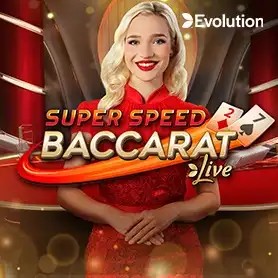 Super Speed Baccarat game by Evolution – logo hosted on GrizzlysQuest Casino